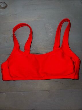 wild fable Red Ribbed Wireless Sports Bralette